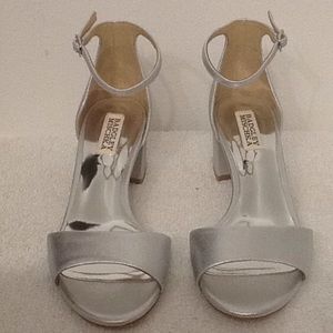 Badgley Mischka " Ariana"  silver sandals